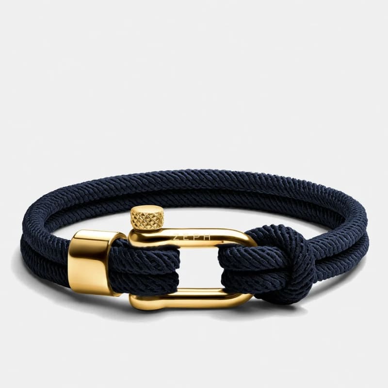 Brazalete Blue Rope Gold