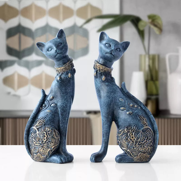 Esculturas Gatos Egípcios - OFERTA Compra 1 Leve 2 Peças