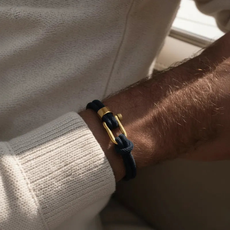 Brazalete Blue Rope Gold